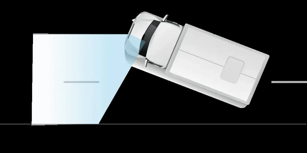 Diagram of a lane departure warning